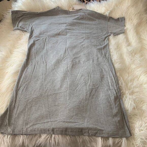 NWT "Meow or Never" Gray Kitty Cat Short Sleeve Sleepshirts Nightgown pajamas L - Picture 8 of 11